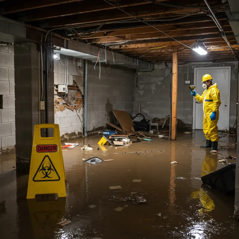 Flooded Basement Electrical Hazard in Bayard, NE Property